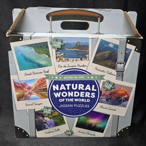 Seven Natural Wonders Of The World Box Of 7 Jigsaw Puzzles & Poster - Picture 6 of 6